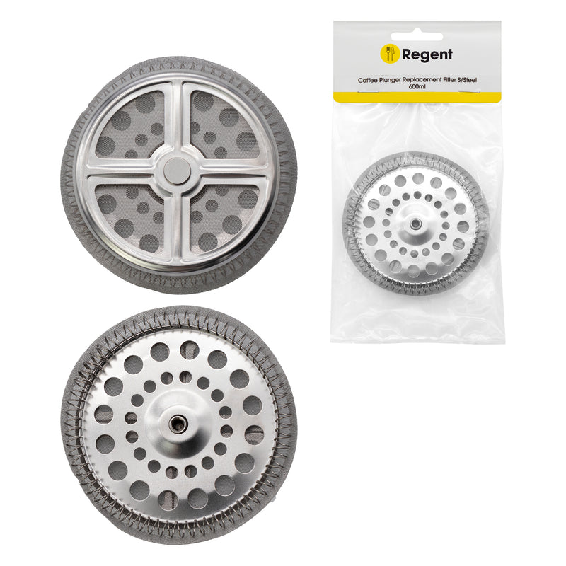 REGENT COFFEE PLUNGER REPLACEMENT FILTER ST STEEL, (85MM DIA) FOR 21834, 28191, 28192, 28193, 28194