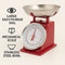 REGENT KITCHEN SCALE MECHANICAL RED WITH ST STEEL BOWL, 5KG
