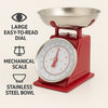 REGENT KITCHEN SCALE MECHANICAL RED WITH ST STEEL BOWL, 5KG