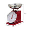 REGENT KITCHEN SCALE MECHANICAL RED WITH ST STEEL BOWL, 5KG (250X210X240MM)