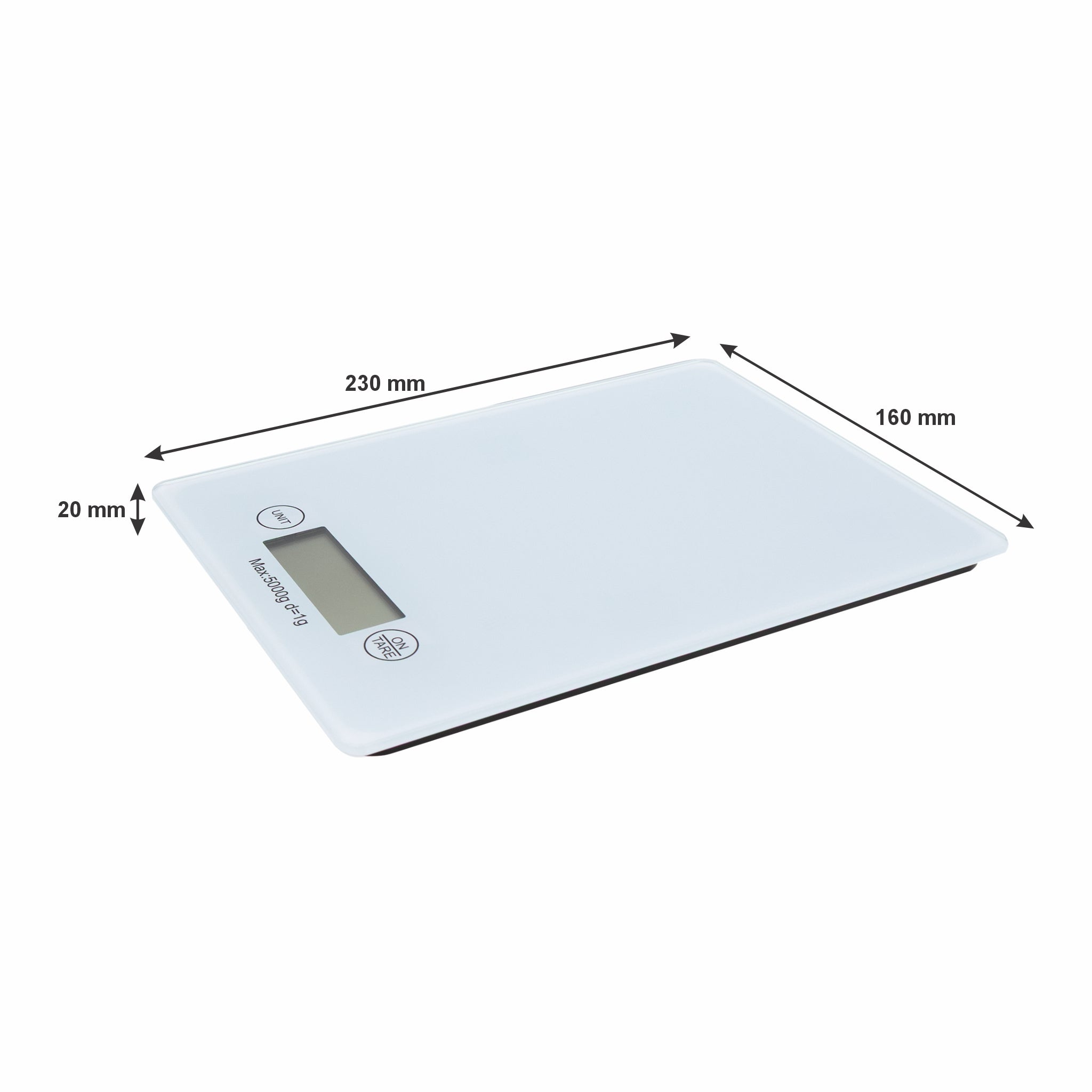 REGENT KITCHEN DIGITAL PLATFORM SCALE MIXED BLACK/WHITE EACH, 5KG