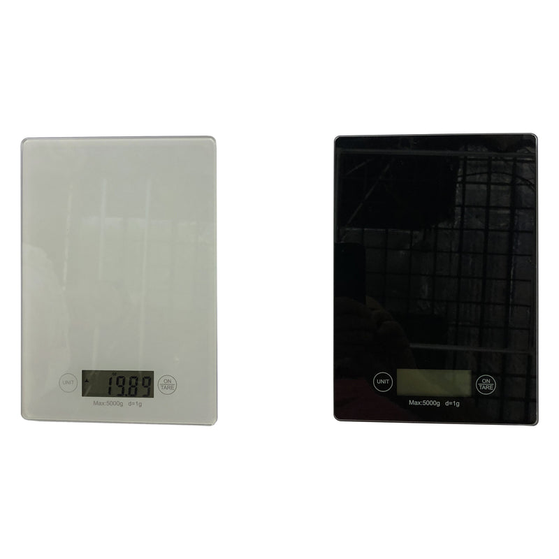 REGENT KITCHEN DIGITAL PLATFORM SCALE MIXED BLACK/WHITE, 5KG (230X160X20MM)