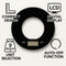 REGENT KITCHEN DIGITAL ROUND GLASS SCALE BLACK WITH CLEAR CENTRE, 5KG (200MM DIAX20MM)