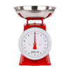 REGENT KITCHEN SCALE MECHANICAL RED WITH ST STEEL BOWL, 10KG