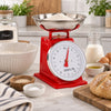 REGENT KITCHEN SCALE MECHANICAL RED WITH ST STEEL BOWL, 10KG