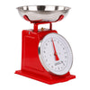 REGENT KITCHEN SCALE MECHANICAL RED WITH ST STEEL BOWL, 10KG