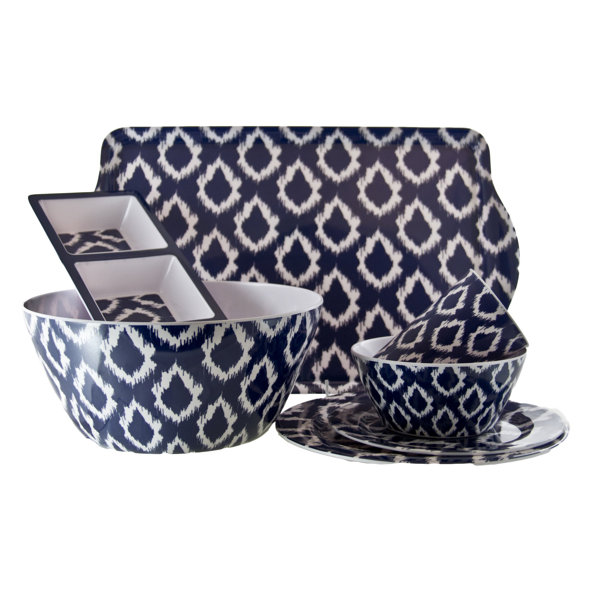 MELAMINE SALAD BOWL NAVY WILD, 3L