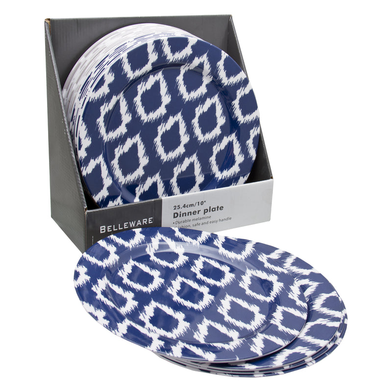 MELAMINE DINNER PLATE NAVY WILD, (254MM DIAX19MM)