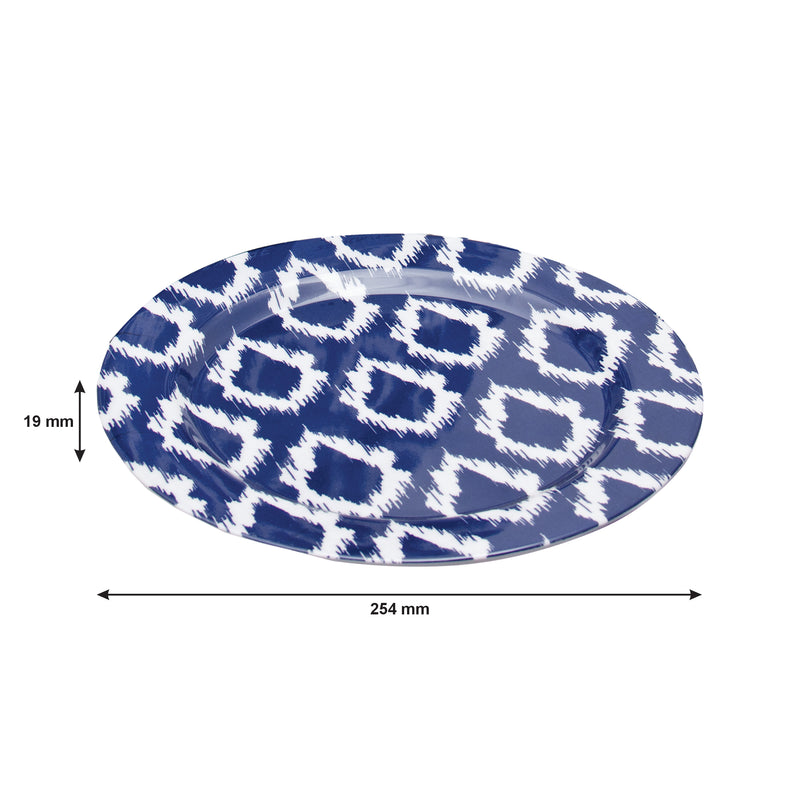 MELAMINE DINNER PLATE NAVY WILD, (254MM DIAX19MM)