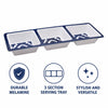 MELAMINE 3-SECTION TRAY NAVY WILD, 343X120MM