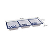 MELAMINE 3-SECTION TRAY NAVY WILD, 343X120MM