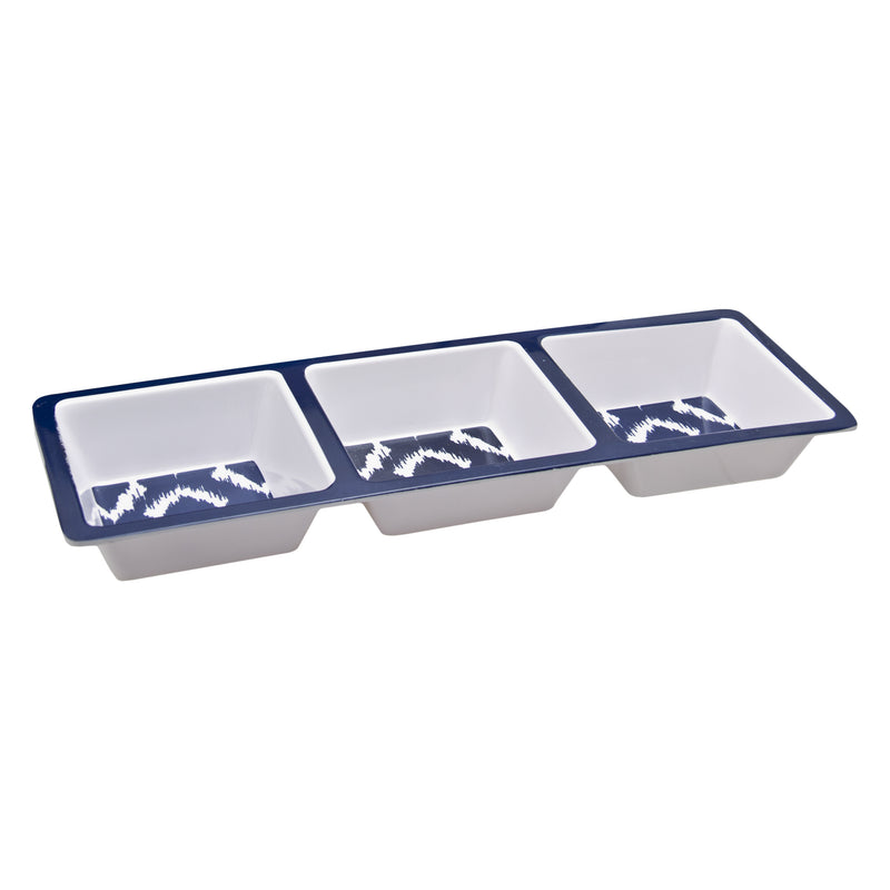 MELAMINE 3-SECTION TRAY NAVY WILD, 343X120MM - Main Image