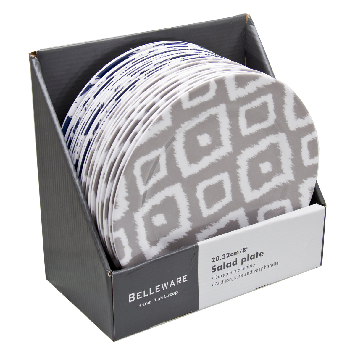 MELAMINE SIDE PLATE GREY WILD, 202MM DIA
