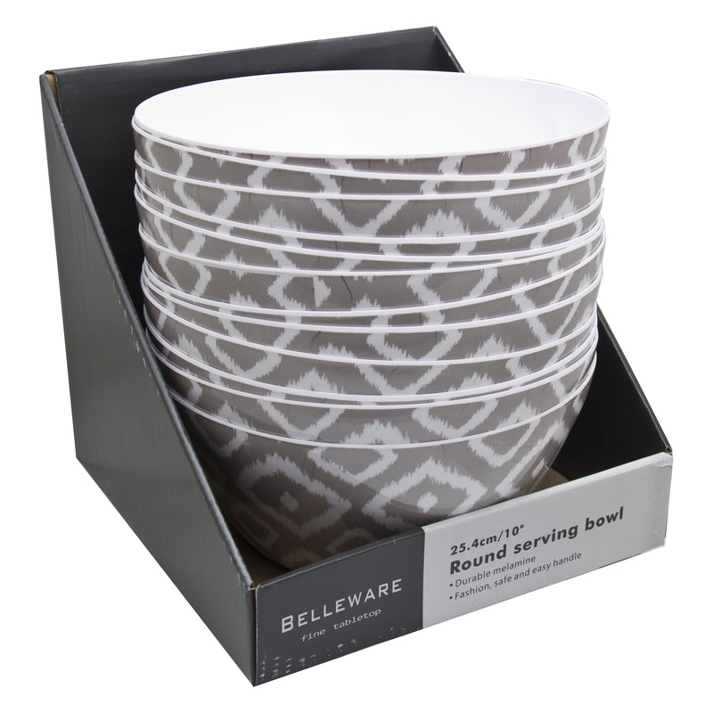 MELAMINE SALAD BOWL GREY WILD, 3LT (254MM DIAX120MM)