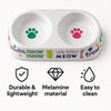 MELAMINE DOUBLE CAT BOWL, 250X135X40MM