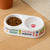 MELAMINE DOUBLE CAT BOWL, 250X135X40MM