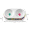 MELAMINE DOUBLE CAT BOWL, (250X135X40MM)