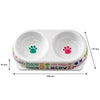 MELAMINE DOUBLE CAT BOWL, (250X135X40MM)