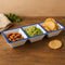 MELAMINE 3 SECTION TRAY BLUE MOROCCAN MANDALA, 342X120MM