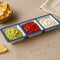 MELAMINE 3 SECTION TRAY BLUE MOROCCAN MANDALA, 342X120MM