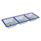 MELAMINE 3 SECTION TRAY BLUE MOROCCAN MANDALA, (342X120X23MM)