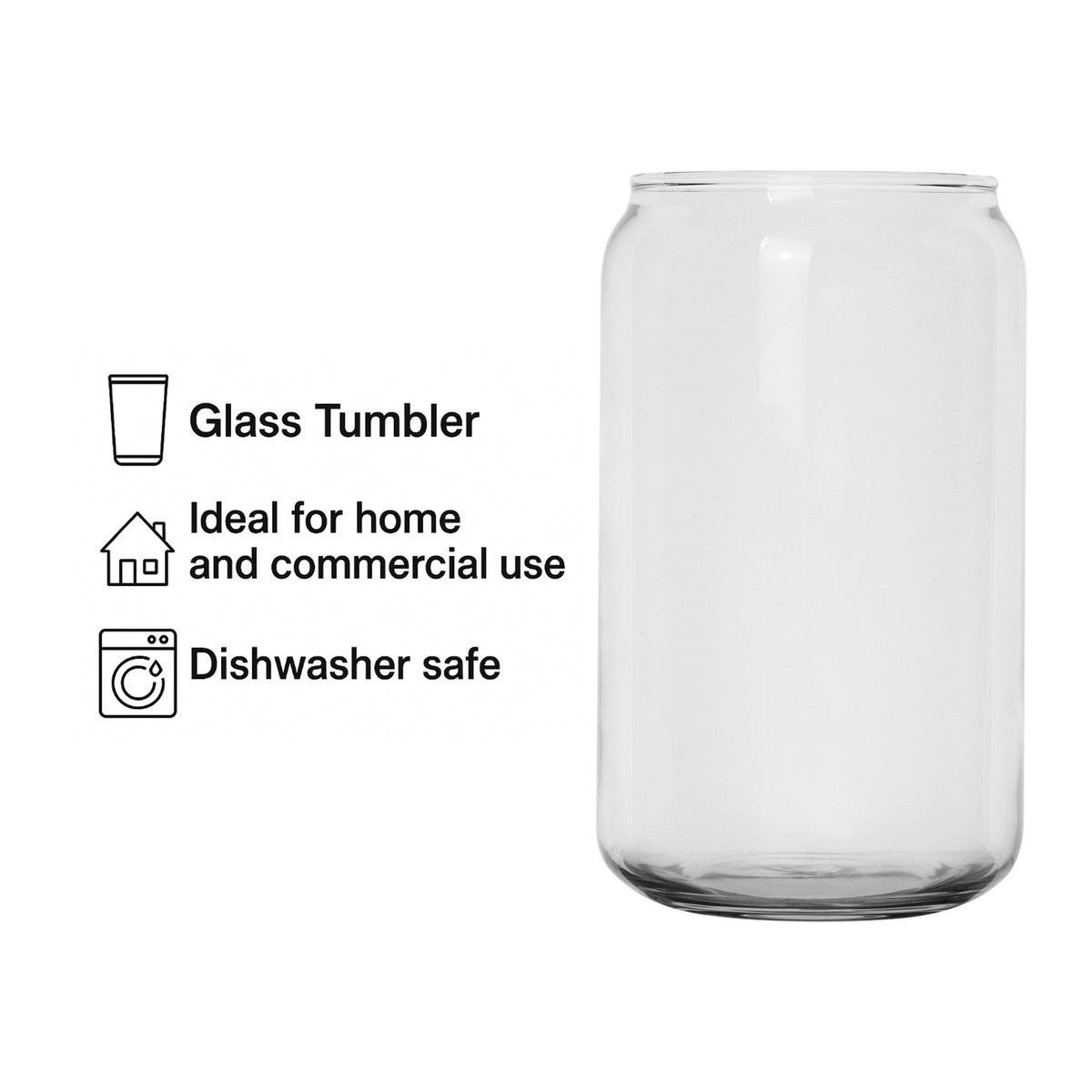 REGENT CAN SHAPE GLASS TUMBLERS 6PK, 400ML
