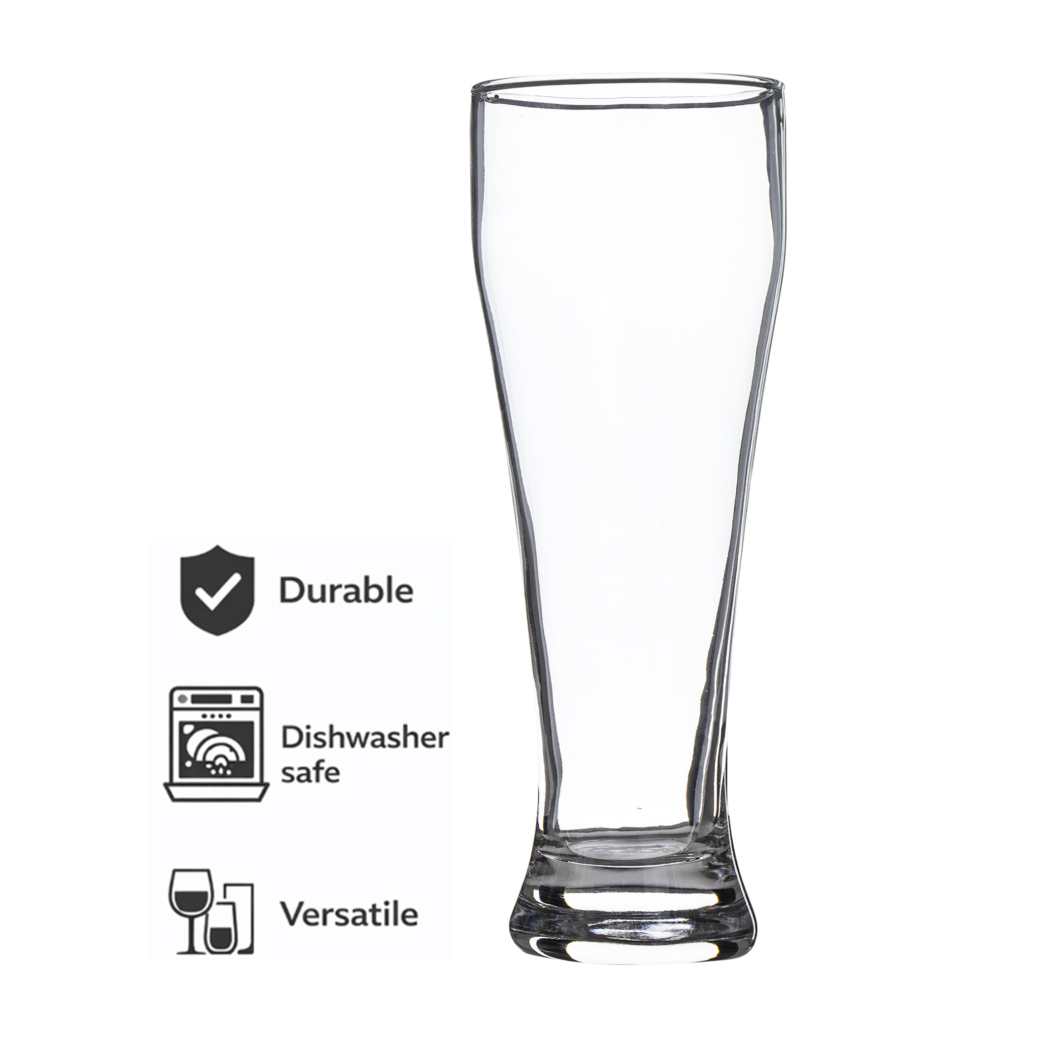 REGENT TALL PILSNER GLASSES 4PK, 675ML