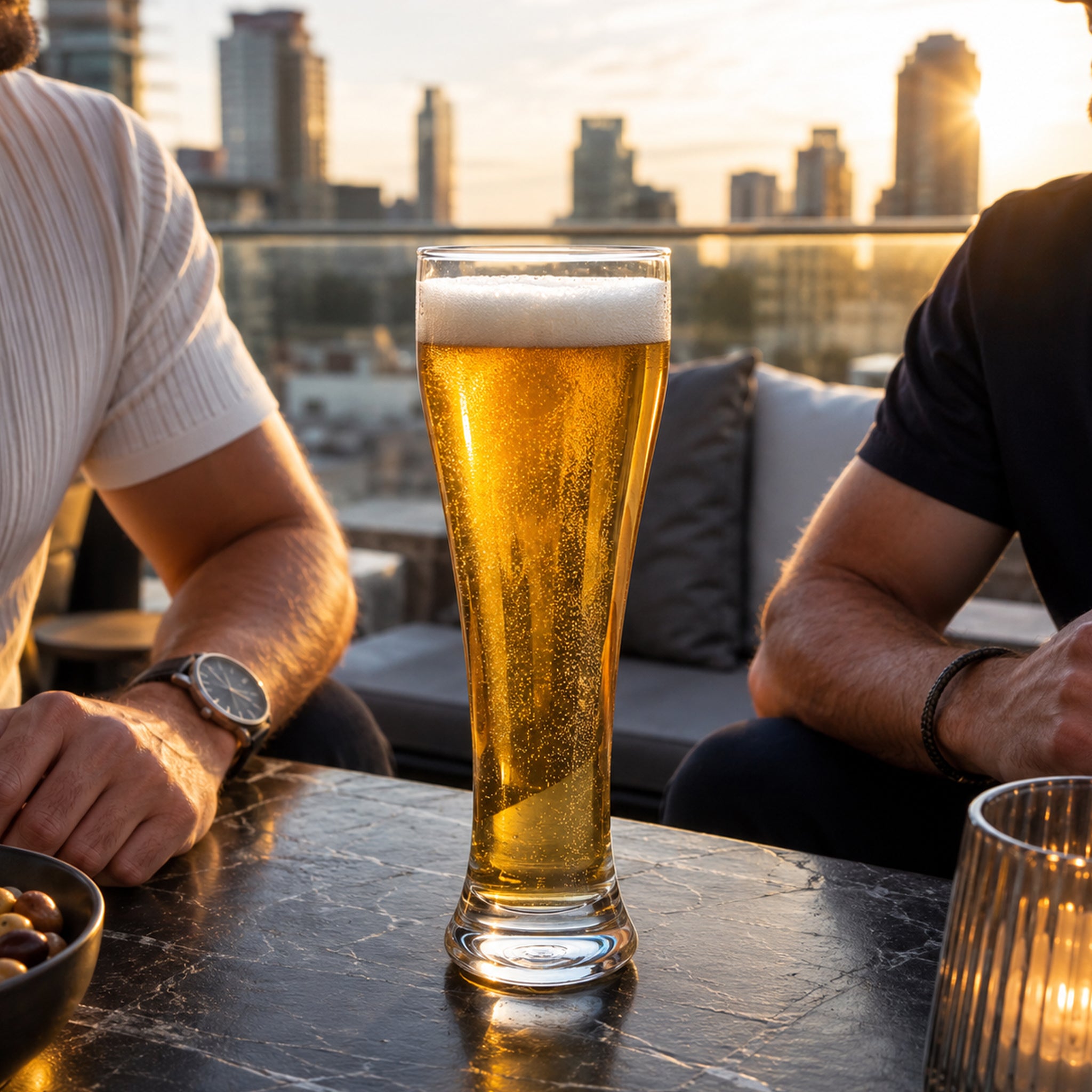 REGENT TALL PILSNER GLASSES 4PK, 675ML
