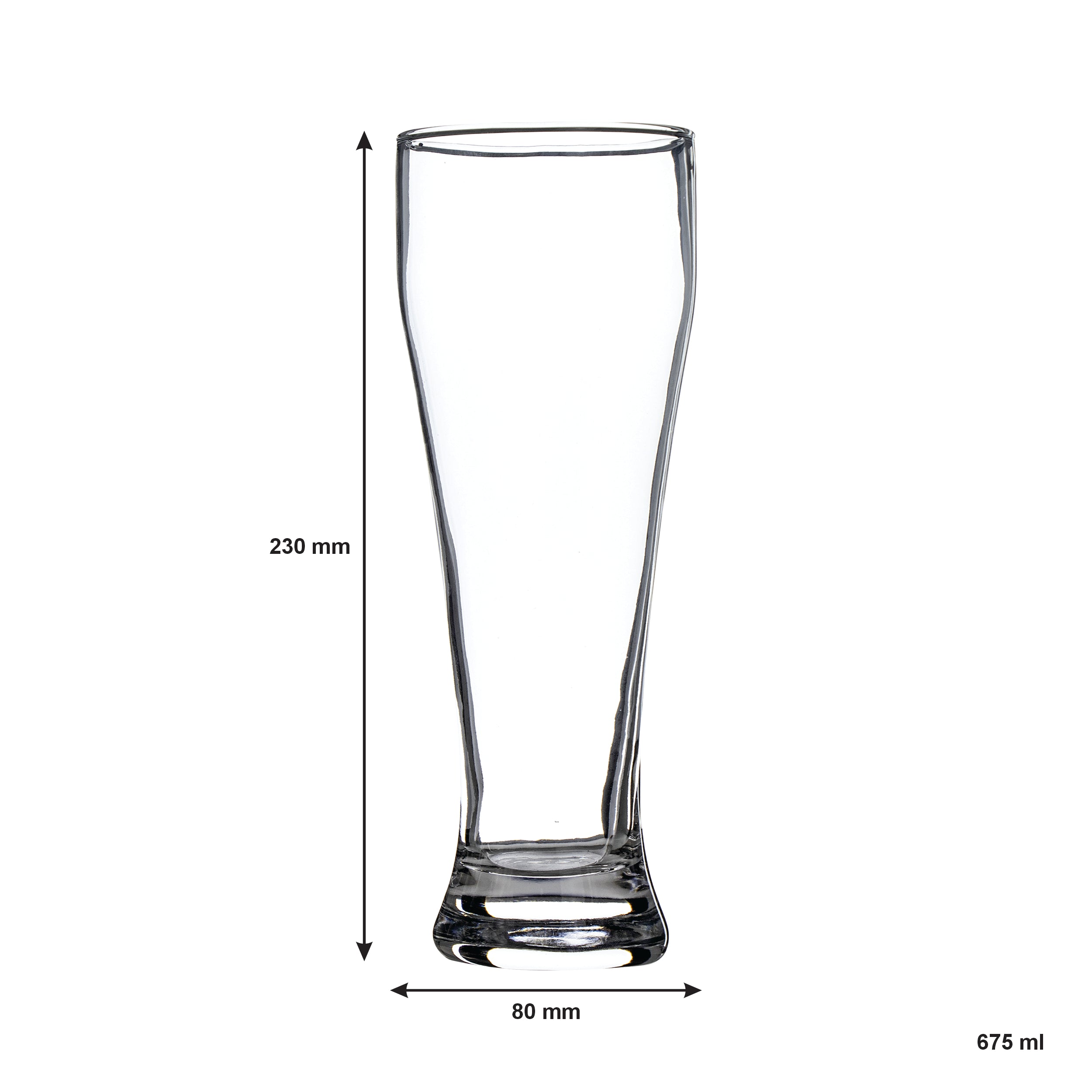 REGENT TALL PILSNER GLASSES 4PK, 675ML