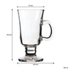 REGENT FOOTED GLASS MUGS 6PK, 240ML