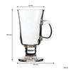REGENT FOOTED GLASS MUG 6 PACK, (240ML)