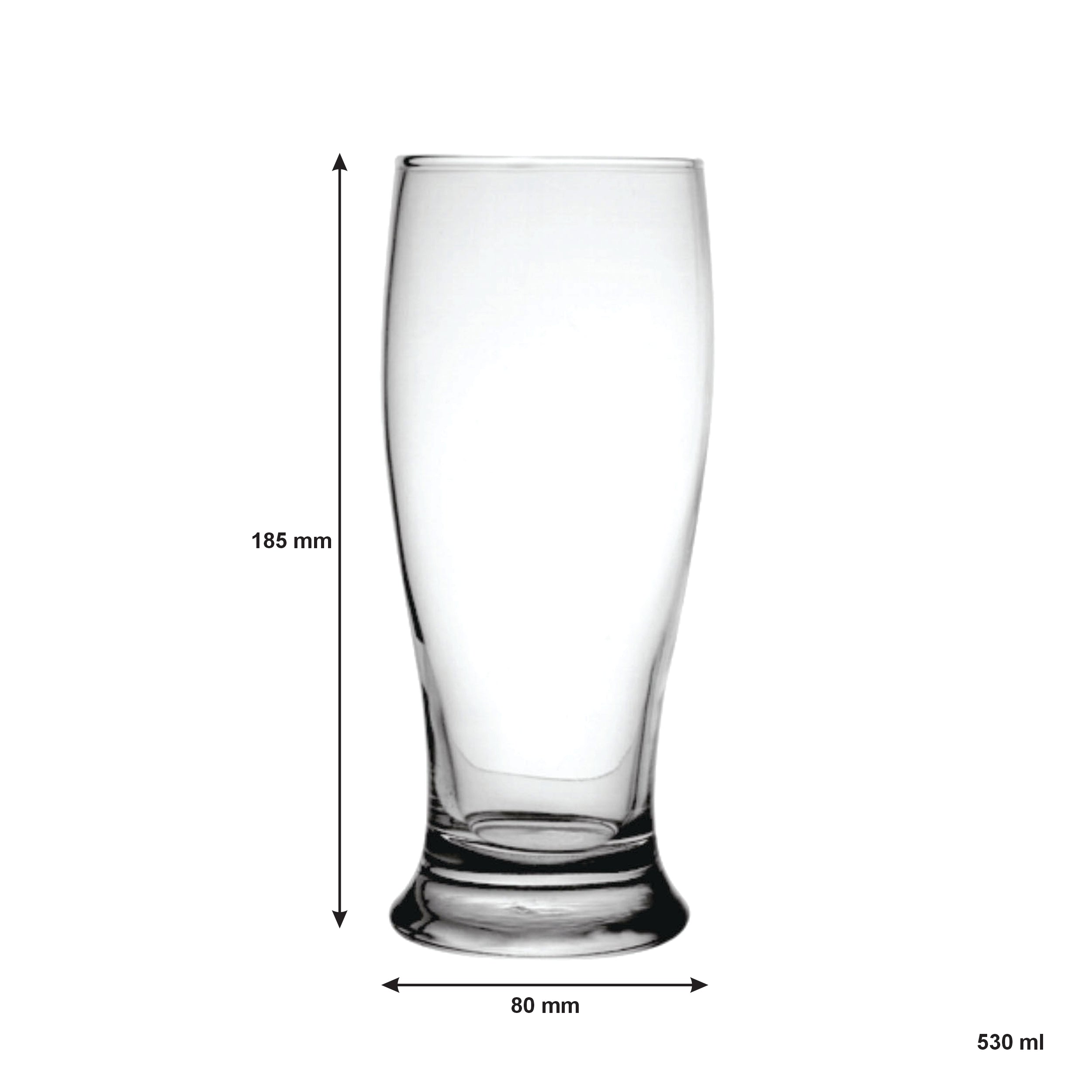 REGENT BEER GLASSES 6PK, 530ML