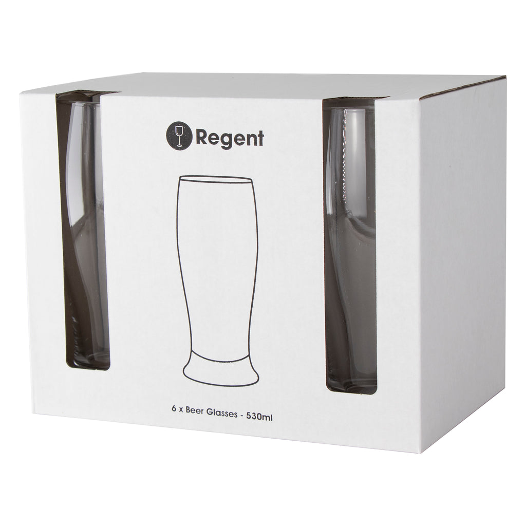 REGENT BEER GLASSES 6PK, 530ML