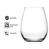 REGENT STEMLESS GLASS TUMBLERS 6PK, 350ML