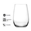 REGENT STEMLESS GLASS TUMBLER 6PK, 350ML