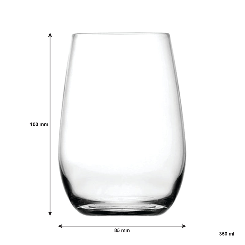 REGENT STEMLESS GLASS TUMBLER 6 PACK, (350ML)