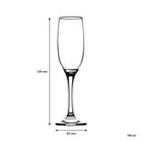 REGENT STEMMED CHAMPAGNE FLUTE GLASS 6 PACK, (190ML)