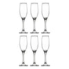REGENT STEMMED CHAMPAGNE FLUTE GLASSES 6PK, 190ML