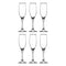 REGENT STEMMED CHAMPAGNE FLUTE GLASS 6 PACK, (190ML)