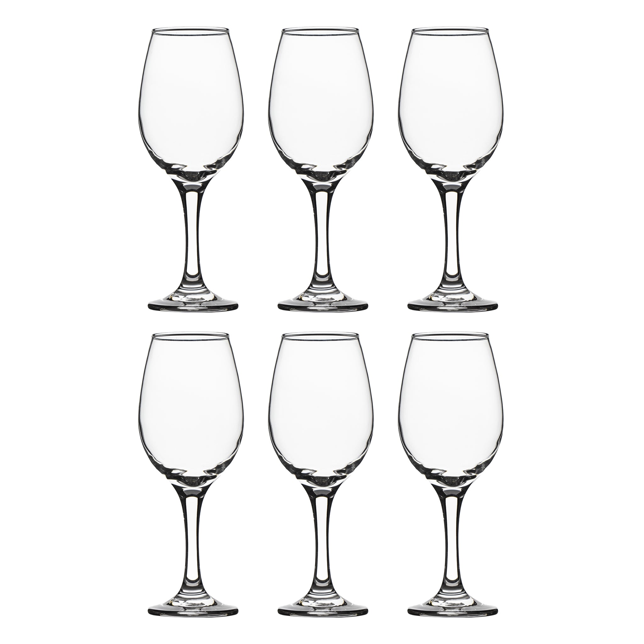 REGENT STEMMED WHITE WINE GLASSES 6PK, 385ML