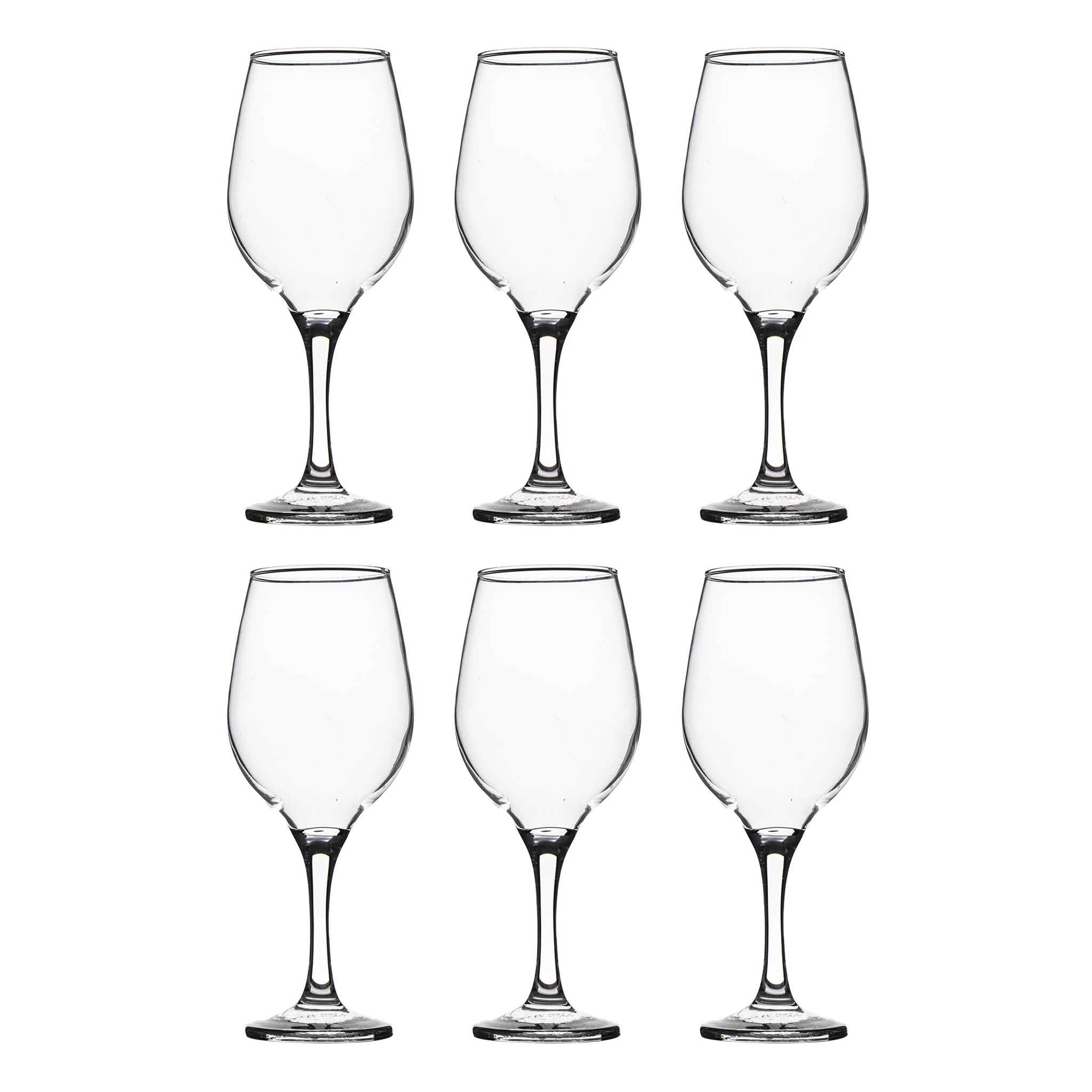 REGENT STEMMED RED WINE GLASSES 6PK, 490ML