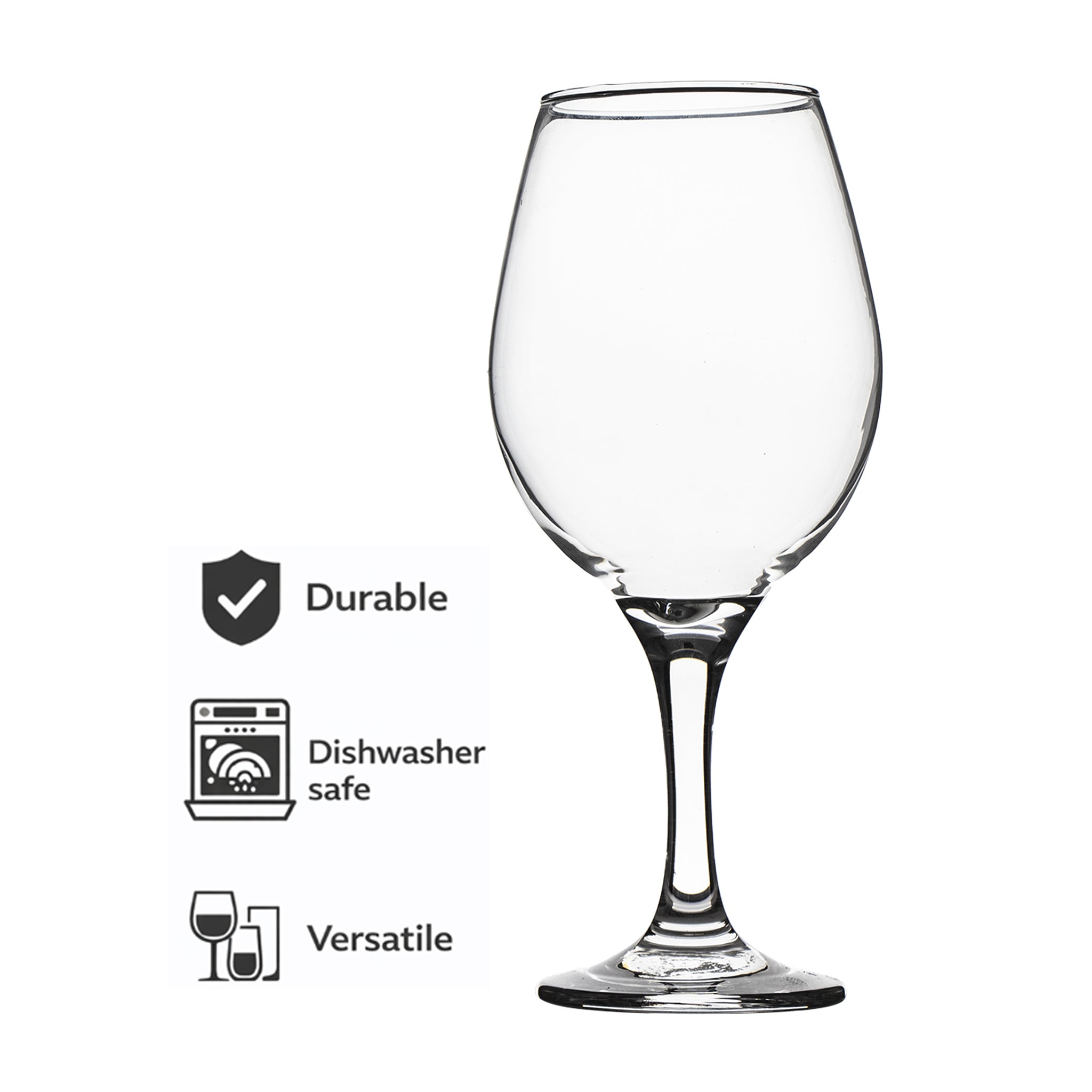 REGENT STEMMED RED WINE GLASSES 6PK, 600ML