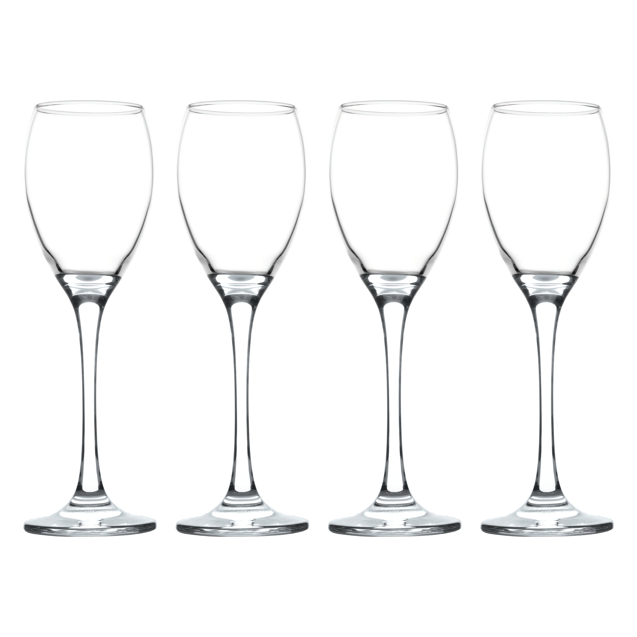 REGENT PARIS STEMMED FLUTE GLASS 4PK, 190ML
