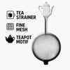 REGENT TEA STRAINER WITH TEAPOT MOTIF STAINLESS STEEL,
