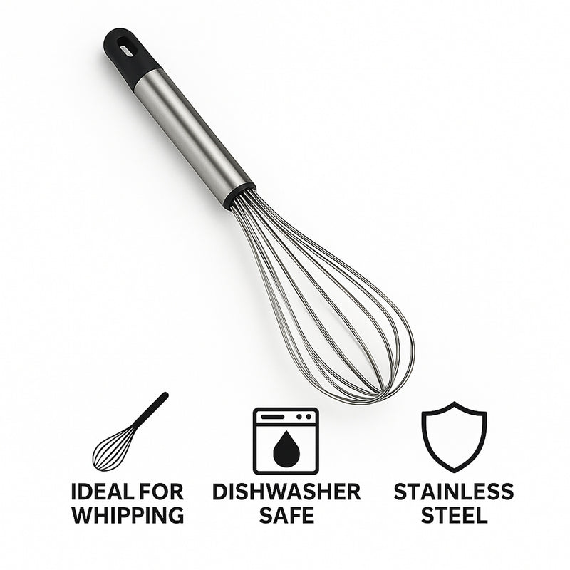 REGENT BAKEWARE WHISK 6 WIRE STAINLESS STEEL, 280MM