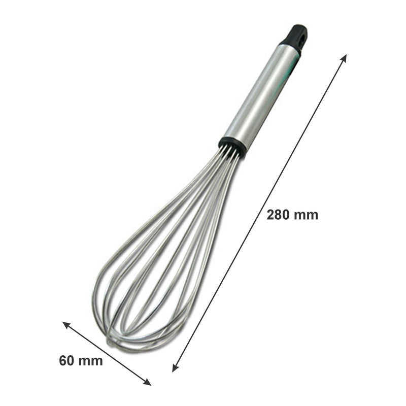 REGENT BAKEWARE WHISK 6 WIRE STAINLESS STEEL, (280X60MM)