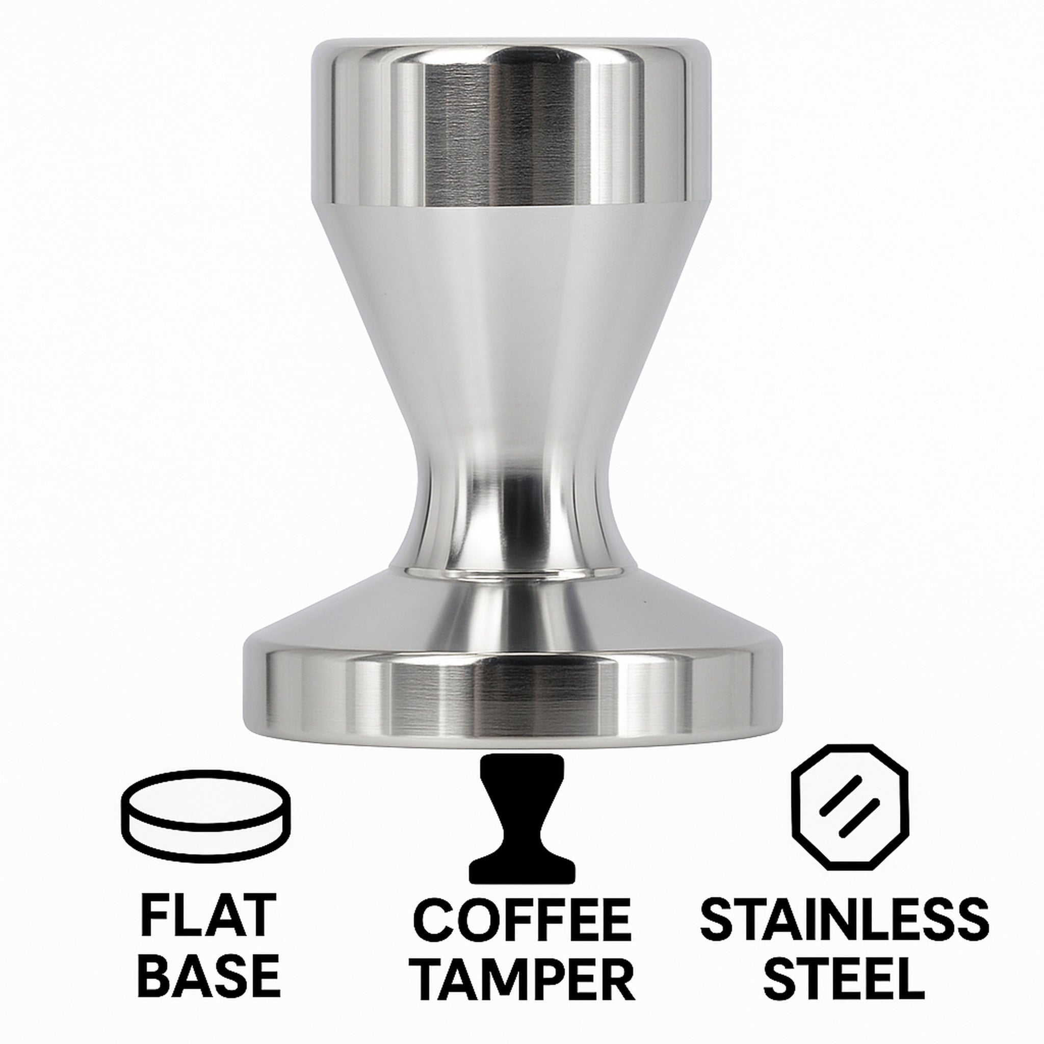 REGENT COFFEE TAMPER STAINLESS STEEL, 57.5MM DIA