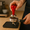 REGENT COFFEE TAMPER STAINLESS STEEL ASST. BLACK OR RED  COLOURS, (85X57.5MM DIA)
