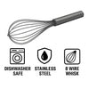 REGENT BAKEWARE PIANO WHISK 8 WIRE STAINLESS STEEL, 300MM