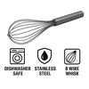 REGENT BAKEWARE PIANO WHISK 8 WIRE STAINLESS STEEL, 300MM